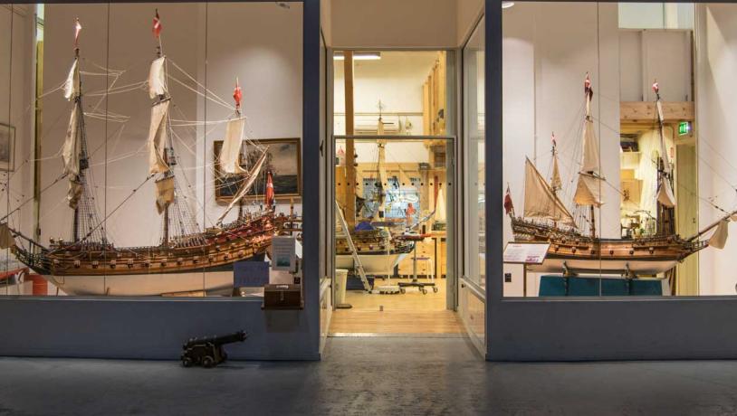 Køge Maritime Modelbyggerlaug - hallen indefra