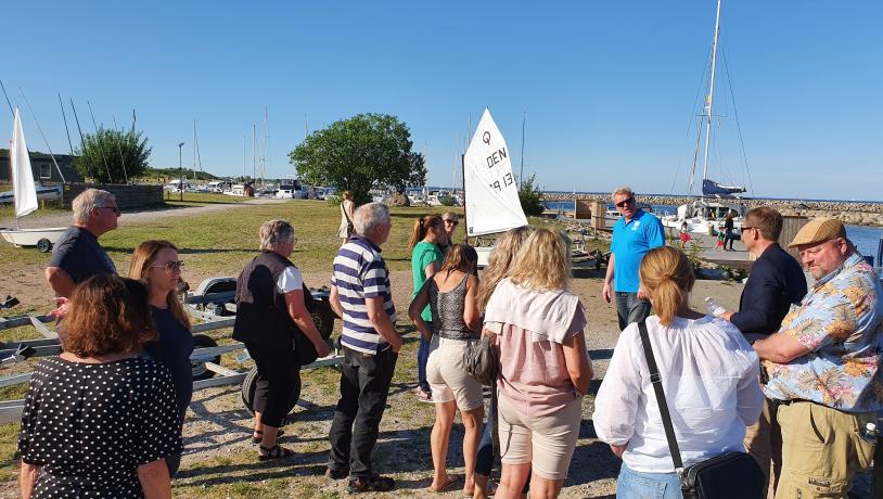frontpersonaletur med turismenetværk på marina ved Køge nordstrand