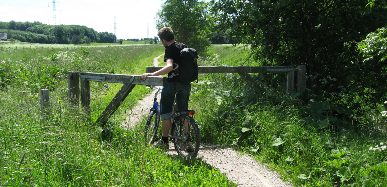 Mand der cykler