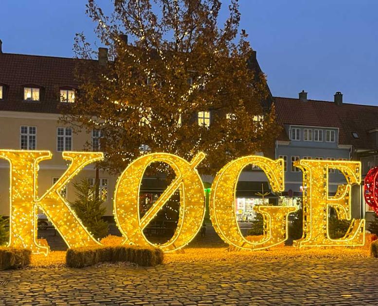 Jul i Køge - lysskilt 2022